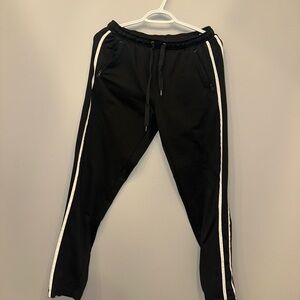 Aerie Black Joggers with White Accents